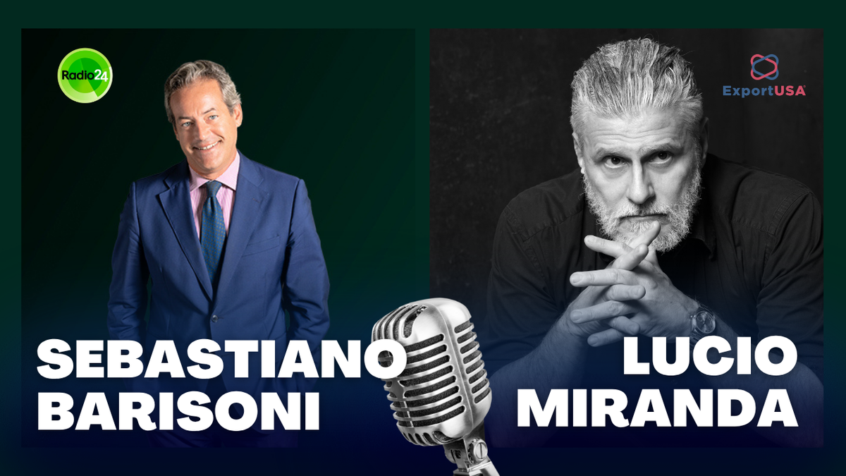 Sebastiano Barisoni de Radio 24 interviewe Lucio Miranda d'ExportUSA sur les techniques pour atténuer l'effet des droits de douane des États-Unis